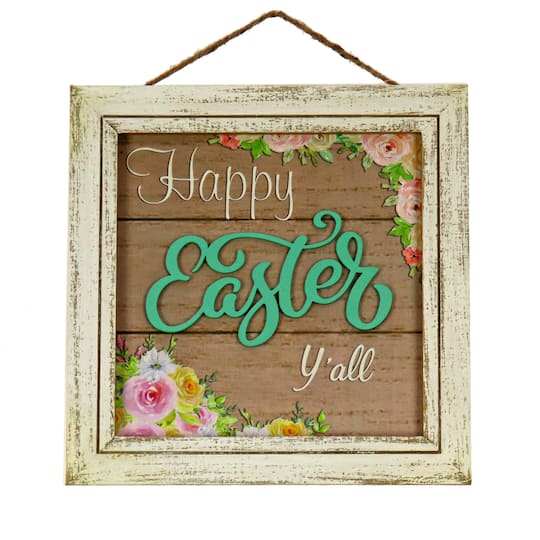 10&#x22; Happy Easter Y&#x2019;all Wall Sign